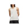 Y-3 Однотонная майка без рукавов с круглым вырезом для мужчин, белая JM7851