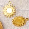 5 шт. Le Soleil Шармы-солнышки из нержавеющей стали для изготовления украшений Подвеска-солнышко Металлический шарм Материалы для DIY с каплями масла и камнями
