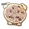 Decorative Puzzle Piece Wooden Animal Jigsaw Puzzle, Pig Rabbit Theme Difficult Toy Challenge Game, Kids Adults for Desk Decoration Educational Game