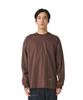 Snow Peak Organic Cotton Mercerized Border Cut and Long Sleeve and Brown L/S T-Shirt SW-25AU018, Sew, T-Shirt, Men's Women's, XL,