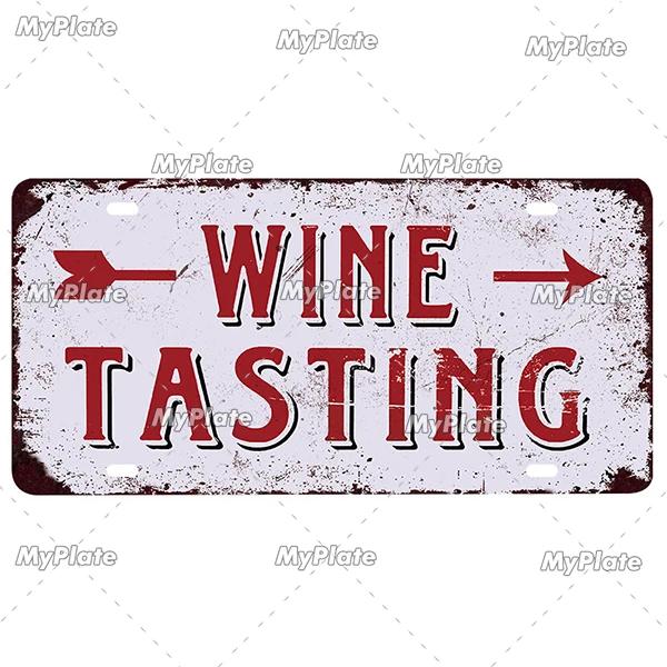 Vintage Wine & Coffee Metal Tin Sign - 15x30cm Plate, Man Cave Bar Wall Decor, Home Art Poster, 1pc