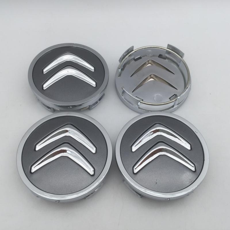 4pcs 3D 60mm For Citroen Car emblem Wheel hub Center Cap Badge covers sticker Decals Styling accessories