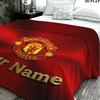1PC Manchester United F Custom Name Patterned Flannel Blanket Suitable For All Seasons for Home Decor Warmth and Comfort Gifts Holiday Present