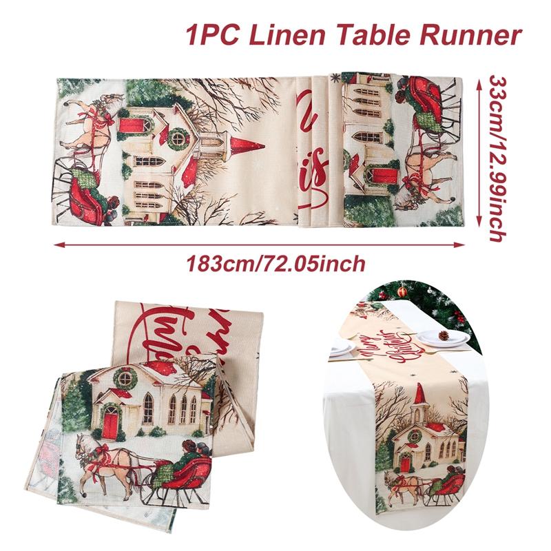 Рождественская дорожка для стола, рождественские украшения для дома 2024, украшения для рождественской вечеринки, подарки на Новый год 2025 года в Навидаде