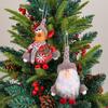 Рождественское кукольное украшение Санта Снеговик Девочка Олень Мягкая кукла Гном Фигурка Подвесное украшение на рождественскую елку для праздничного домашнего декора KTY