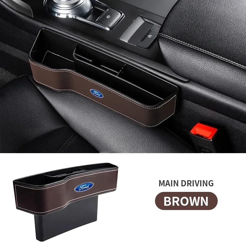 New 2026 Car Sticker For Ford Car Seat Gap Storage Box Cup Holder Phone Wallet Organizer Case For Ford Focus 2 3 1 Fiesta MK1 MK