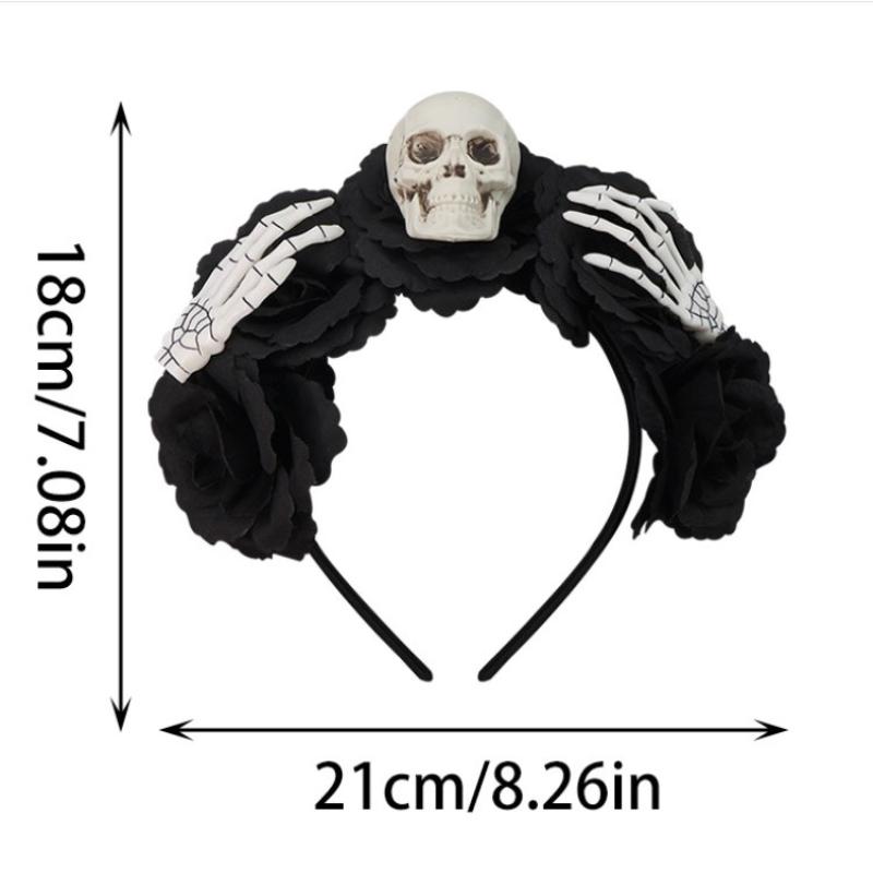 Повязка на голову в виде венка из роз, фотореквизит, бохо, Хэллоуин, головной убор для вечеринки, костюма, головной убор для Дня мертвых