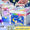 Набор акриловых маркеров из 80 цветов для детей – Акварельные кисти-маркеры для рисования и граффити