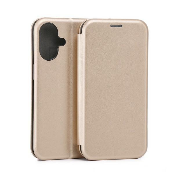 Etui z klapką do iPhone 16 Beline Złoty