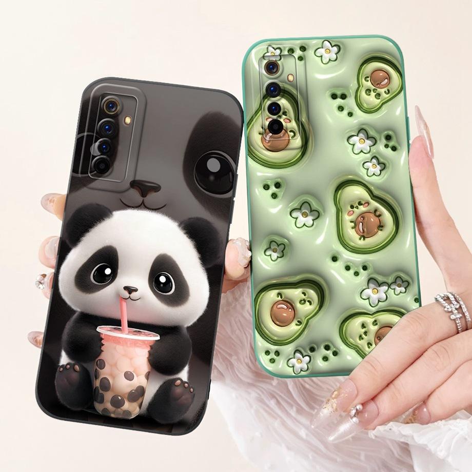Крутой мягкий силиконовый чехол для Realme 6 Pro / Realme6 Чехол для телефона Жидкий силиконовый чехол для RMX2001 RMX2061 RMX2063 Кролик Панда