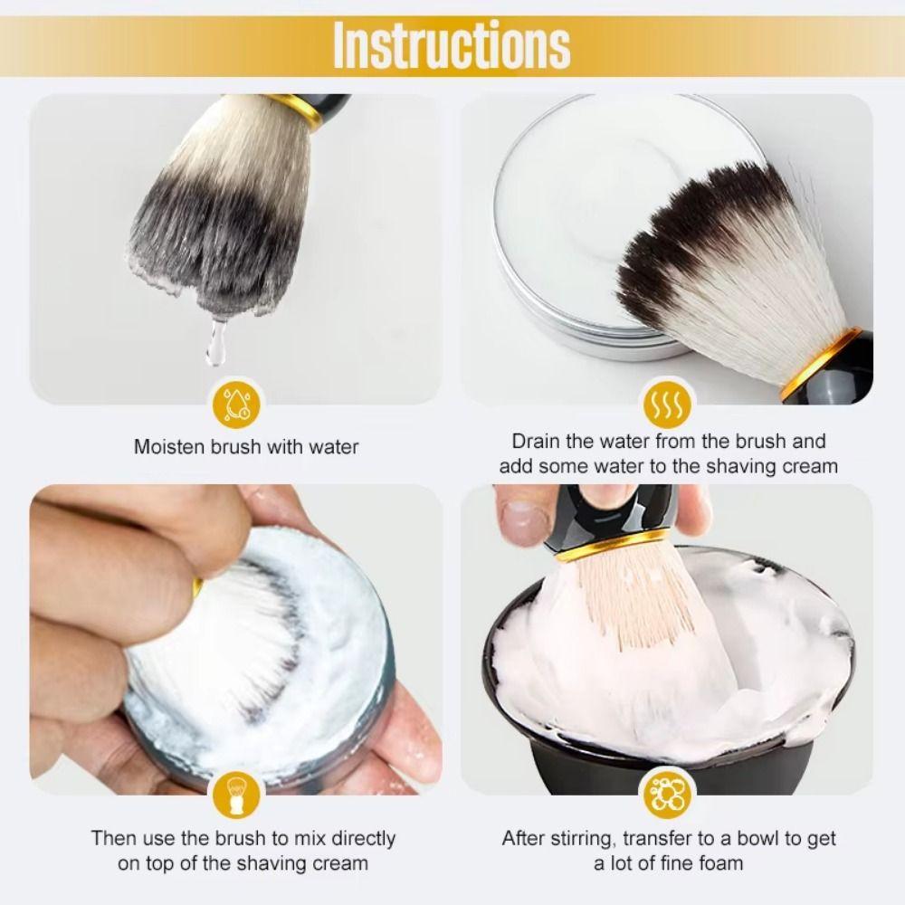 Помазок для бритья Набор для бритья Чаша для бритья Мужской очиститель для лица Наборы для ухода за бритьем Мужской подарок для бритья
