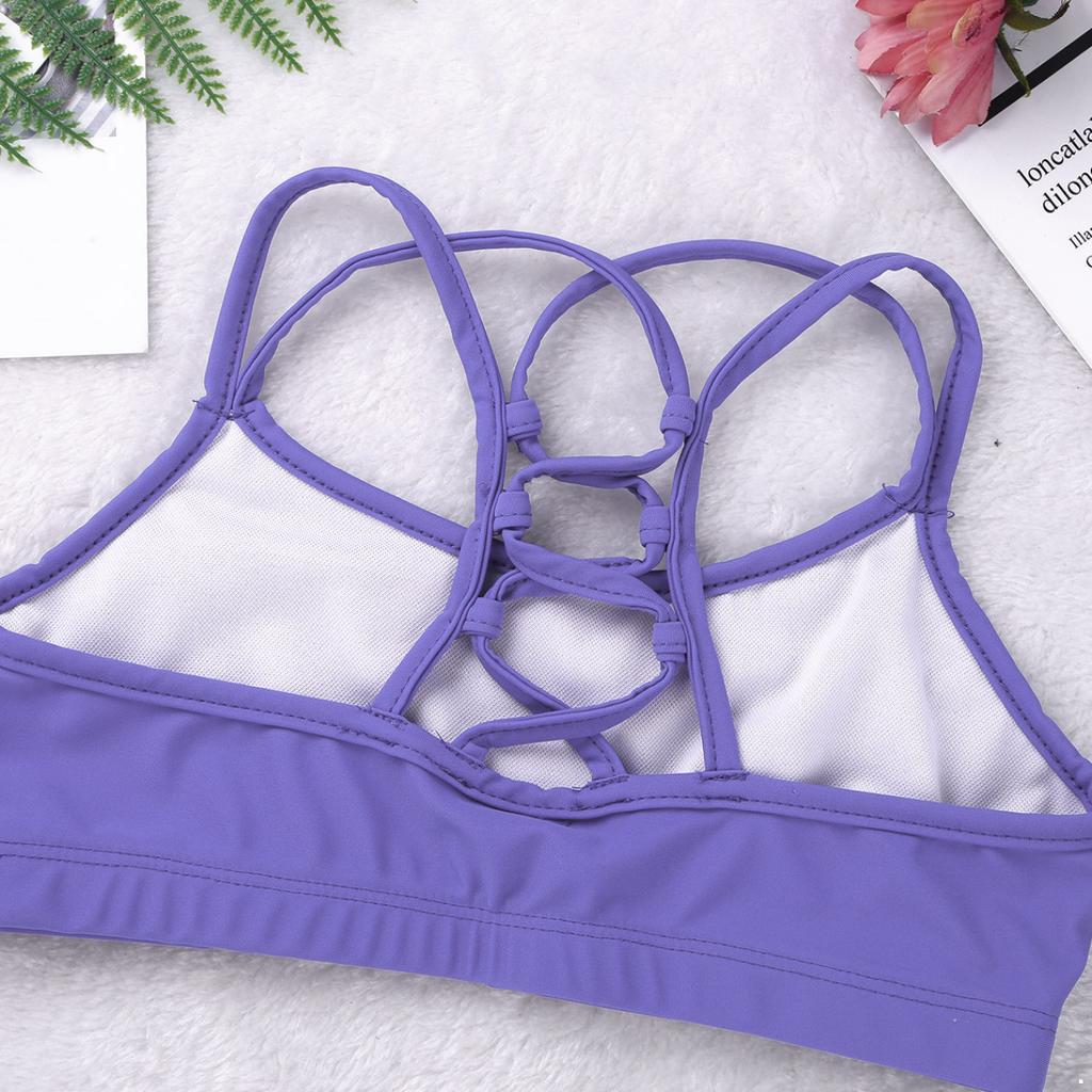 Укороченный топ с перекрещивающимися бретелями для больших девочек на спине, бюстгальтер для выступлений на сцене, балет, бальные тренировки, тренировки