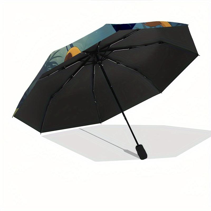 1 Auto Open Lion King, Simba Themed Colorful 8-rib Portable Umbrella for Men and Women, A Compact Commuting Companion Suitable for Daily Dri