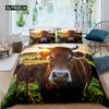 Пододеяльник с овечьей шерстью, размер King Queen, комплект постельного белья с изображением прекрасных животных из фермы для детей, подростков и взрослых, белый, козий, 2/3 шт., пододеяльник, наволочка