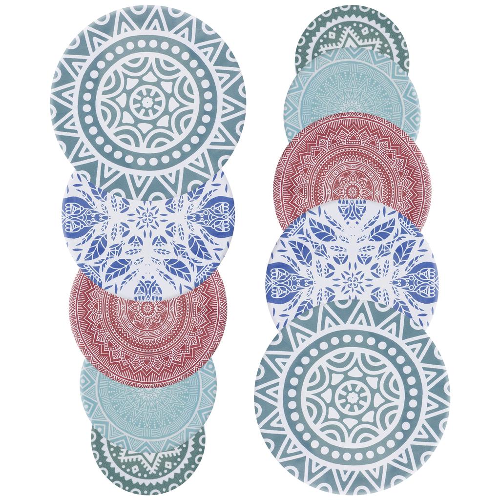 10Pcs Cloth Bowl Cover Stretch Lid Reusable Cotton Dust Cover Portable Food Storage Supplies for Picnic Home