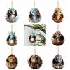 2D Christmas Dragon Pendant Dragon Egg Acrylic Dragon Pendant Dragon Baby Egg Ornament  Home