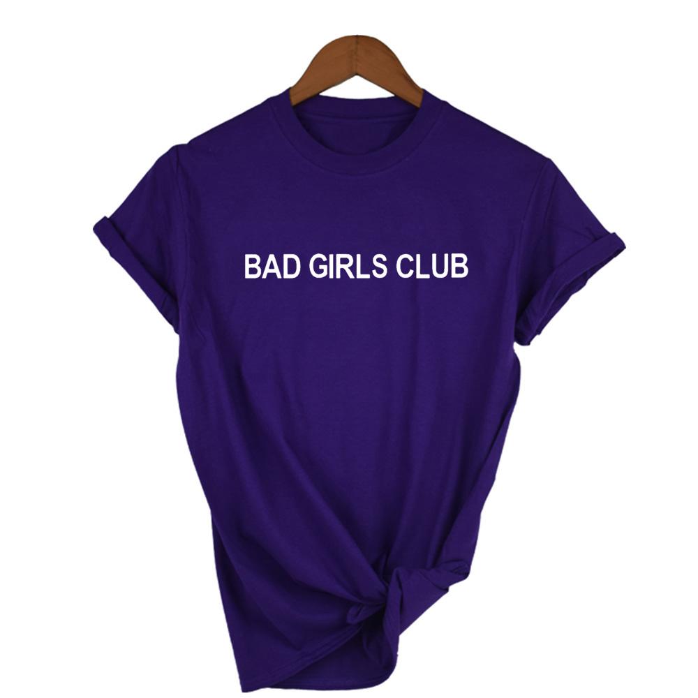 Модные Летние Топы Панк Футболки Для Женщин Bad Girls Club Футболка Белая Красная Харадзюку
