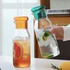 Минималистичная стеклянная бутылка для воды с крышкой для домашнего использования, термостойкая, кухонные принадлежности для напитков, лимонная, для холодной воды, кувшин, подарок