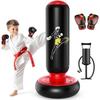 QPAU Inflatable Punching Bag 66" Kids + Gloves, Ideal Gift 6-12 Years, Perfect for Boxing & Karate