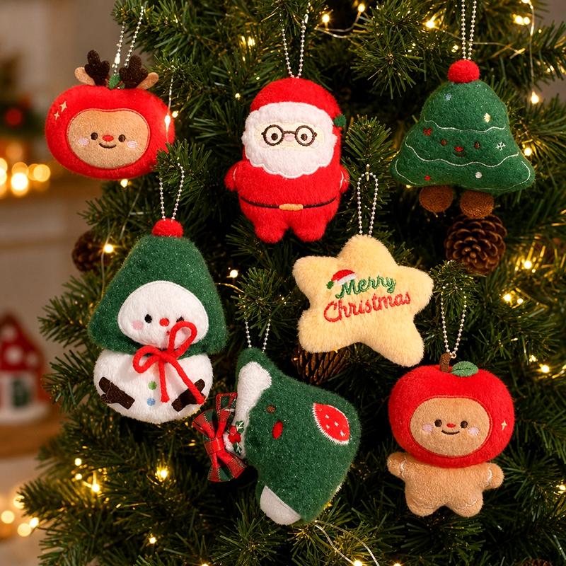 Christmas Tree Accessories Cute Hanging Pendants Xmas Tree Decoraitons Kawaii Navidad Party Favors Gifts 7