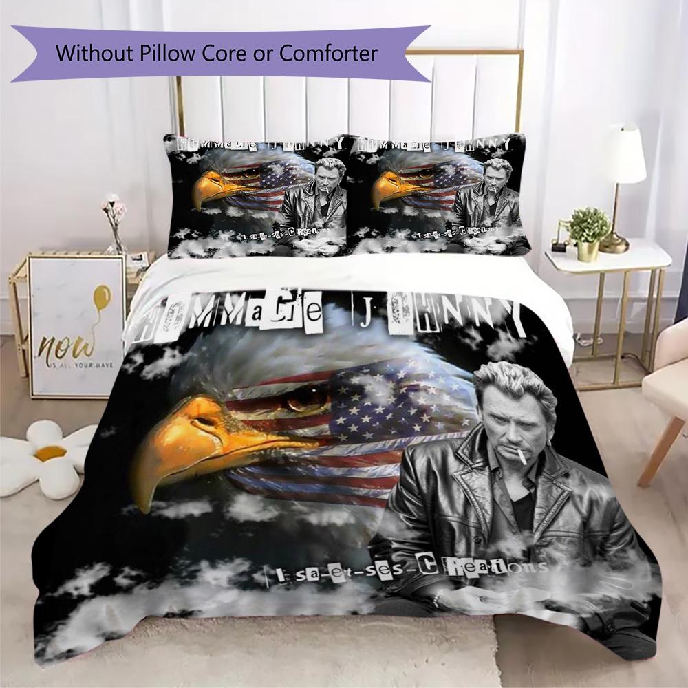 French legendary rock singer and actor Johnny Hallyday provides comfortable bedding covers and pillowcases for home use (without core) K10
