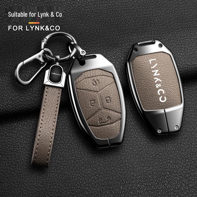 Чехол для ключей Lynk & Co 03 для моделей 01, 02, 05, 06/01PHEV 2021 года - Мужская специальная версия, автомобильный чехол-ракушка с пряжкой.