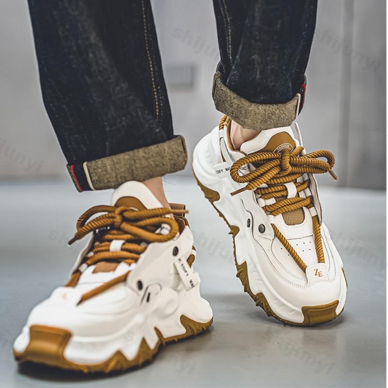 Модная мужская повседневная обувь Высококачественные удобные уличные кроссовки Дышащая тренировочная обувь Нескользящие износостойкие кроссовки на платформе