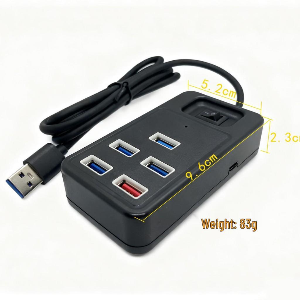 5-портовый USB 3.0 высокоскоростной концентратор с функцией быстрой зарядки и интерфейсом питания