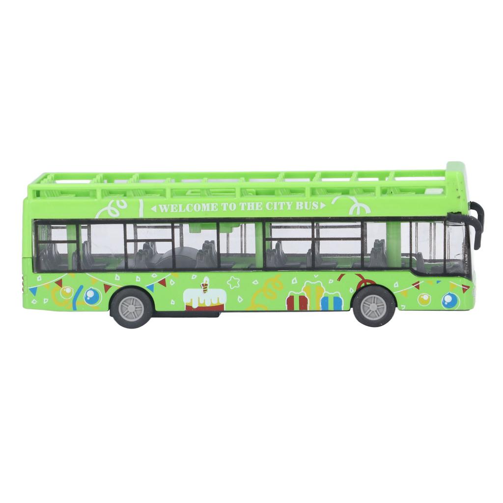 Children Alloy Convertible Bus Model High Simulation Exquisite Appearance Metal Pull Back Bus Toy