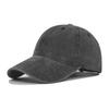 Washed Baseball Cap Solid Color Soft Top Retro Duckbill Cap Made of Old Washed Denim Baseball Cap