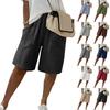 Женские однотонные повседневные брюки с высокой талией, спортивные брюки, шорты 1/2
