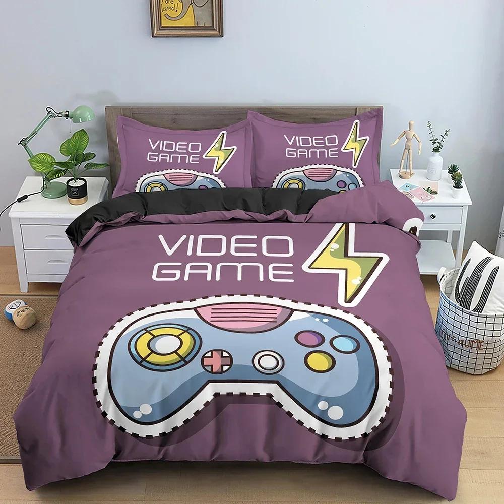 2025 Luxury New 3D Print Teens Video Games Duvet Cover King Gamepad Controller Bedding Set Youth Game Bedding Set Quilt Cover