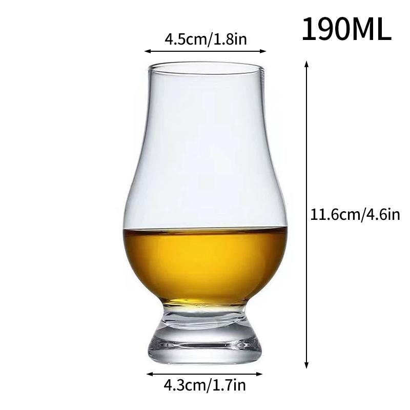 2PCS Crystal Glass Whiskey Cup Clear Tasting Glasses Drinking Glass Old Fashioned Whisky Glass for Scotch Bourbon Liquor Tequila