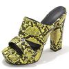 Thick High Heels Women's Slippers Platform Summer Mules Shoes Ladies Sandals Sexy Gold Silver Party Shoes Large Size 43