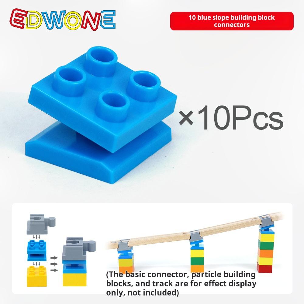1/10Pcs Universal Wooden Tracks Connectors Accessories Big Size Blocks Rotatable Connection Adapters Fit For Brand Train Tracks