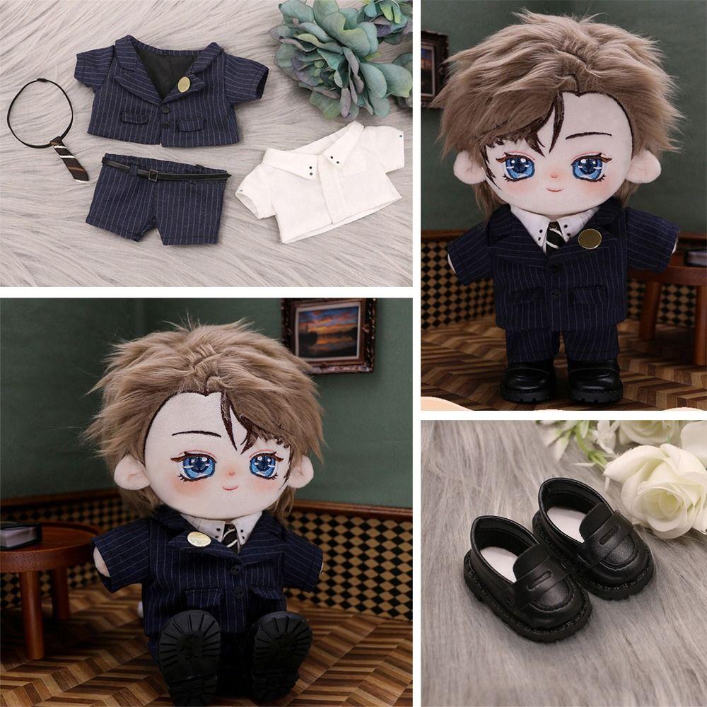 New Shirt Fashion Suit Cotton Doll Outfit Doll Tops Pants 20cm Doll Clothes Plush Doll's Clothes