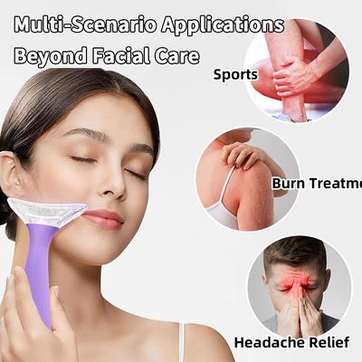 Премиальный ледяной роллер для лица с чехлом для переноски и 2 роллерами для длительного холода