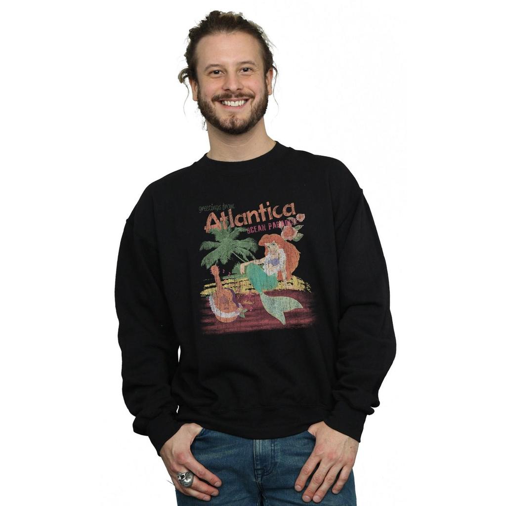 Disney Mens The Little Mermaid Greetings From Atlantica Sweatshirt