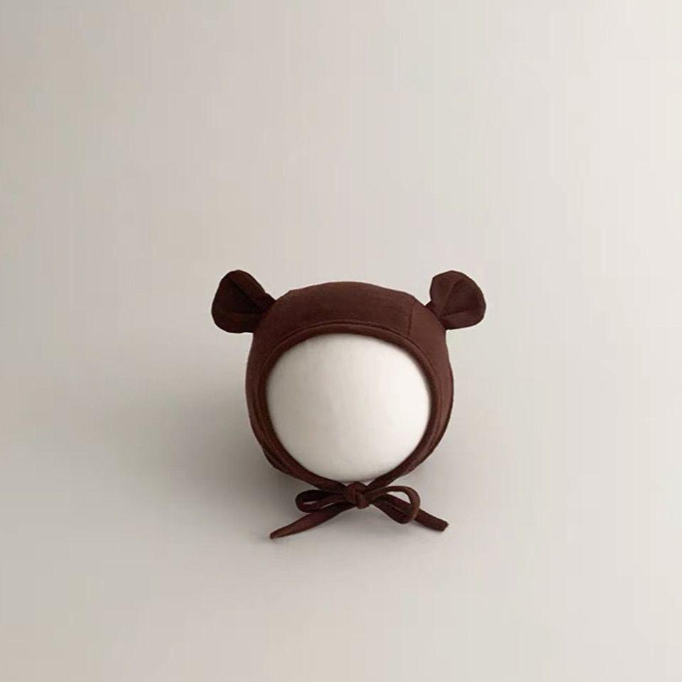 Новорожденный хлопковый пуловер-шапка с защитой ушей и шнуровкой - Милый и очаровательный для весны и осени