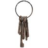 Set of decorative old vintage keys on a ring, retro style