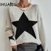 Autumn and Winter Jumper Women's Pullover Round Neck Thread Temperament Personality Jumper Knit Jacket