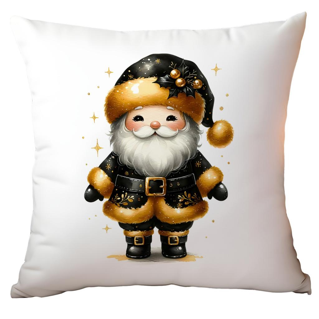 New Christmas Pillowcase High-end Light Luxury Black Gold Color Printing Home Cushion Pillowcase