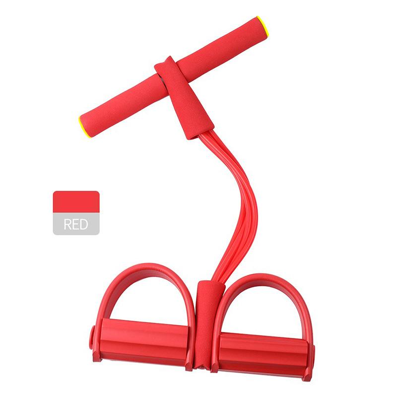 Тренажер с эластичной веревкой с 4 сопротивлениями, полоса сопротивления для брюшного пресса, используется в домашнем тренажерном зале, оборудование для тренировок и фитнеса