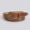 Western Inspired Faux Leather Belt Women Bohemian Style Casual Accessory For Spring