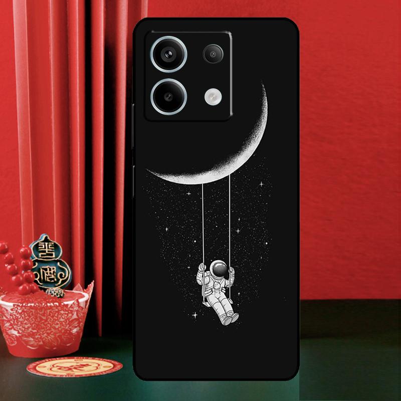Чехол для телефона Xiaomi Redmi Note 13 Pro 14 12 11 9 10 9S 10S 11S 12S Redmi 13C 10C 12C 14C с изображением Луны, Звезд, Космоса, Астронавта