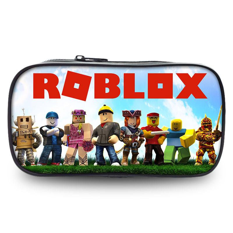 Вместительный пенал Roblox из прочной ткани Оксфорд с забавными рисунками для студентов