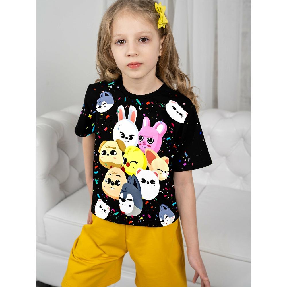3D Print-S-Skzoo-o-Baby Clothing 5 To 14 Years Male Outdoor Clothes for-S-Stray-Kids-Children Boy Girl k-Kpop Child T-Shirt Top