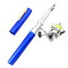 Portable Pen Shape Fishing Rod Telescopic Aluminum Alloy Fishing Pole + Metal Fishing Reel Spinning