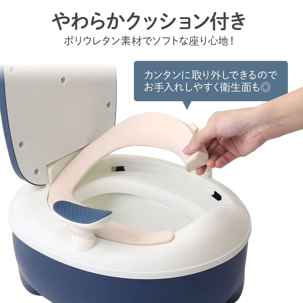 Iimono117 Горшок для сжимаемого вспомогательного туалета Наклейка с изображением пингвина входит в комплект Детский, в западном стиле, с ручкой, в виде стульчика Горшок, в западном стиле