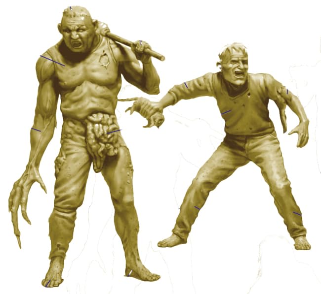 Master Box Zombieland Series 4 Male Zombies 1 Female Zombie Plastic Model MB35242 1/35 + (People)